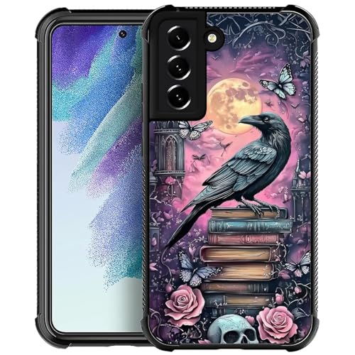 CARLOCA Schutzhülle für Samsung Galaxy S22 Plus, Gothic-Stil, violett, Bücherregal, Krähe für Männer und Frauen, stoßfest, kratzfest, weiches TPU-Muster CARLOCA Schutzhülle für Samsung Galaxy S22 Plus, Gothic-Stil, violett, Bücherregal, Krähe für Männer und Frauen, stoßfest, kratzfest, weiches TPU-Muster von CARLOCA
