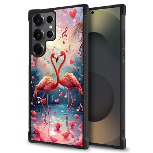 CARLOCA Schutzhülle für Samsung Galaxy S25 Ultra, ultra Schutz, stoßfest, weiches Silikon, TPU, rutschfeste Rückseite, Motiv: Flamingo, tropische Blumenmusik CARLOCA Schutzhülle für Samsung Galaxy S25 Ultra, ultra Schutz, stoßfest, weiches Silikon, TPU, rutschfeste Rückseite, Motiv: Flamingo, tropische Blumenmusik von CARLOCA