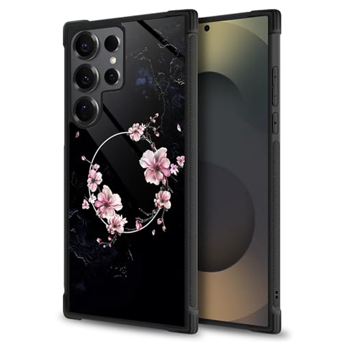CARLOCA Schutzhülle für Samsung Galaxy S25 Ultra, ultra Schutz, stoßfest, weiches Silikon, TPU, rutschfeste Rückseite, Motiv: schwarze Blütenblätter und Blumen CARLOCA Schutzhülle für Samsung Galaxy S25 Ultra, ultra Schutz, stoßfest, weiches Silikon, TPU, rutschfeste Rückseite, Motiv: schwarze Blütenblätter und Blumen von CARLOCA