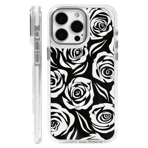 CARLOCA Schutzhülle für iPhone 13 Pro Max, kompatibel mit Magsafe, weiß, transparent, stoßfest, weiches Silikon, magnetisch, modisch, Gothic, schöne abstrakte schwarze Rosen CARLOCA Schutzhülle für iPhone 13 Pro Max, kompatibel mit Magsafe, weiß, transparent, stoßfest, weiches Silikon, magnetisch, modisch, Gothic, schöne abstrakte schwarze Rosen von CARLOCA
