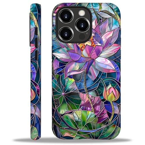 CARLOCA Schutzhülle für iPhone 15 Pro Max, kompatibel mit Magsafe, Ganzkörper-Schutzhülle, glänzend, stoßfest, magnetisch, ästhetisches Muster, Lotusblüte, buntes Buntglas-Design CARLOCA Schutzhülle für iPhone 15 Pro Max, kompatibel mit Magsafe, Ganzkörper-Schutzhülle, glänzend, stoßfest, magnetisch, ästhetisches Muster, Lotusblüte, buntes Buntglas-Design von CARLOCA