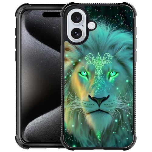 CARLOCA Schutzhülle für iPhone 16, für Mädchen und Jungen, ultraschutz, stoßfest, weiches Silikon, TPU, rutschfeste Rückseite, Motiv: Magische Fantasie, grüner Löwe CARLOCA Schutzhülle für iPhone 16, für Mädchen und Jungen, ultraschutz, stoßfest, weiches Silikon, TPU, rutschfeste Rückseite, Motiv: Magische Fantasie, grüner Löwe von CARLOCA