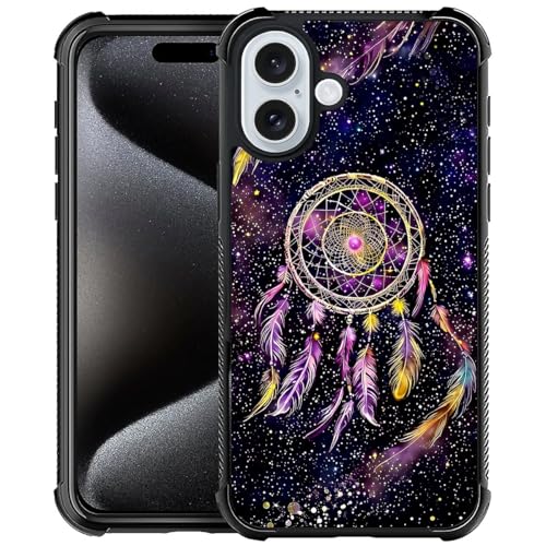 CARLOCA Schutzhülle für iPhone 16, glänzend, Traumfänger, Weltraum-Muster, ultra Schutz, stoßfest, weiches Silikon, TPU, rutschfeste Rückseite für iPhone 16 CARLOCA Schutzhülle für iPhone 16, glänzend, Traumfänger, Weltraum-Muster, ultra Schutz, stoßfest, weiches Silikon, TPU, rutschfeste Rückseite für iPhone 16 von CARLOCA
