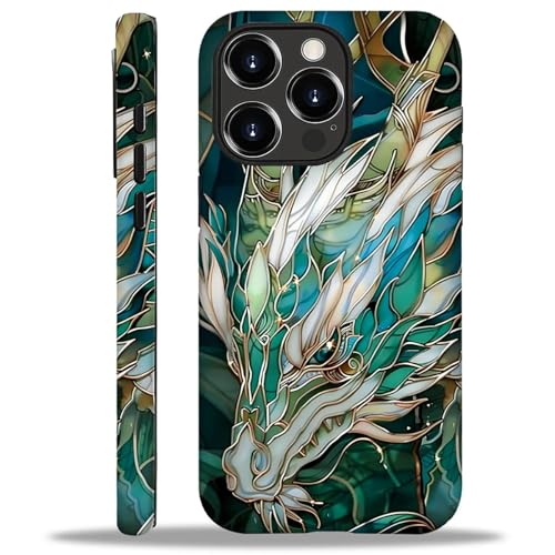 CARLOCA Schutzhülle für iPhone 16, kompatibel mit Magsafe, glänzend, für Mädchen und Jungen, stoßfest, magnetisch, ästhetisches Muster, Blaugrün, weißer Drache, Buntglas CARLOCA Schutzhülle für iPhone 16, kompatibel mit Magsafe, glänzend, für Mädchen und Jungen, stoßfest, magnetisch, ästhetisches Muster, Blaugrün, weißer Drache, Buntglas von CARLOCA