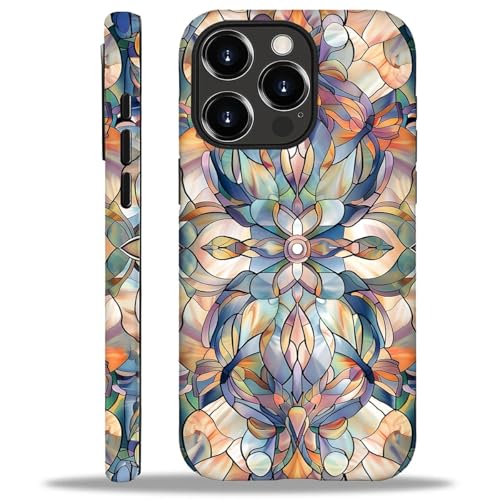 CARLOCA Schutzhülle für iPhone 16 Pro, kompatibel mit Magsafe, Ganzkörper-Schutzhülle, glänzend, stoßfest, magnetisch, ästhetisches Muster, Art-Deco, Buntglas-Mosaik CARLOCA Schutzhülle für iPhone 16 Pro, kompatibel mit Magsafe, Ganzkörper-Schutzhülle, glänzend, stoßfest, magnetisch, ästhetisches Muster, Art-Deco, Buntglas-Mosaik von CARLOCA