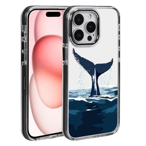 CARLOCA Schutzhülle für iPhone 16 Pro Max, kompatibel mit Magsafe, schwarz, transparent, stoßfest, weiches Silikon, magnetisch, modisches Muster, blauer Ozean, riesiger Walschwanz CARLOCA Schutzhülle für iPhone 16 Pro Max, kompatibel mit Magsafe, schwarz, transparent, stoßfest, weiches Silikon, magnetisch, modisches Muster, blauer Ozean, riesiger Walschwanz von CARLOCA