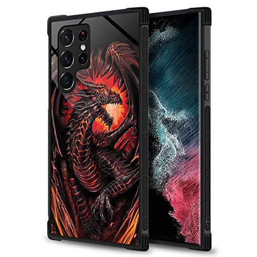 CARLOCA Schutzhülle kompatibel mit Samsung Galaxy S23 Ultra Hülle, Feuerdrache Hülle für Galaxy S23 Ultra Jungen Herren, kratzfeste, weiche TPU-Hülle für Samsung S23 Ultra Hülle 17,3 cm (6,8 Zoll) von CARLOCA