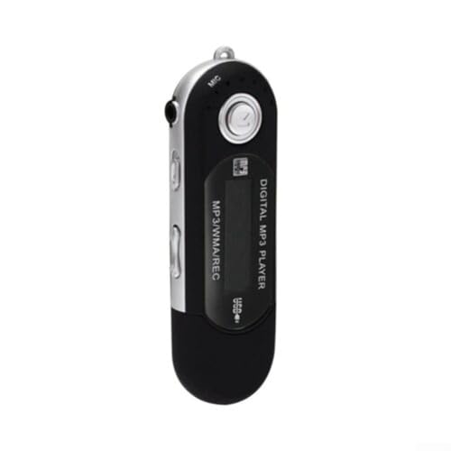 Leichter USB-MP3-Player, der mehrere Formate unterstützt, perfekt für Hörerlebnis (schwarz) von CARMOTTER