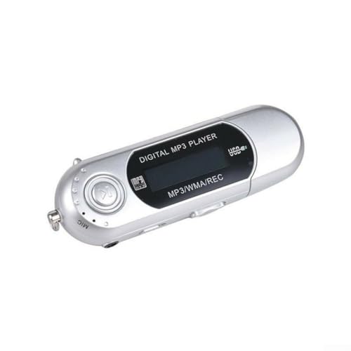 Leichter USB-MP3-Player, unterstützt mehrere Formate, perfekt für Hörerlebnis (Silber) von CARMOTTER