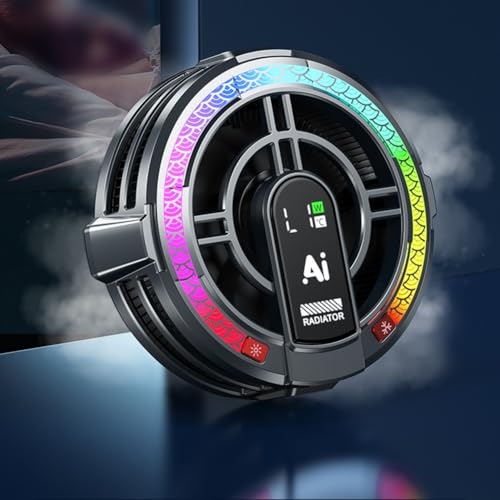 Magnetischer Tablet-Kühlventilator, intelligente Temperaturanzeige-Kühler, leichter und tragbarer Lüfter für Gamer Magnetischer Tablet-Kühlventilator, intelligente Temperaturanzeige-Kühler, leichter und tragbarer Lüfter für Gamer von CARMOTTER