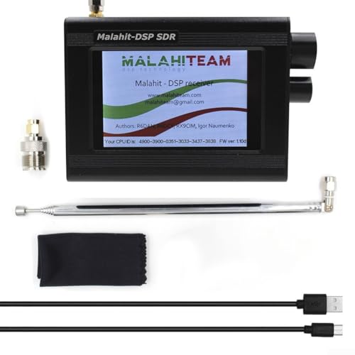 Malachit-Funkempfänger, 50 kHz - 2 GHz, Malahit-DSP-Empfänger, AM SSB (LSB USB), NFM WFM 3,5 Zoll Touch-Display, Gehäuse aus Aluminiumlegierung, 4-lagige Platine, PCB-Struktur von CARMOTTER