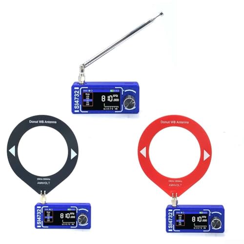 Multimode SI4732 Radio FM AM (für MW/SW) mit SSB, 1 9 Zoll High-Definition-Bildschirm, langlebige Akkuleistung (rote Schleifenantenne) von CARMOTTER