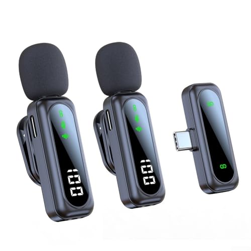 Tragbares USB-C-Lavalier-Mikrofon für klares Audio in für Vlogs und Live-Auftritte (eins zu eins) von CARMOTTER