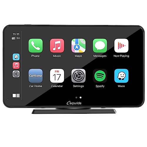Carpuride W701, Apple Carplay & Android Auto, 7 Zoll Touchscreen Digital Media Autoradio-Empfänger Kabellos Portable Autoradio mit Mirror Link, Google, Bluetooth, GPS, Siri von CARPURIDE