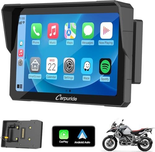 Carpuride W702B Motorrad GPS Carplay Bildschirm mit Design Halterung für BMW Motorräder, Kabelloses CarPlay und Android Auto, Tragbarer 7" Wasserdichter Touchscreen, Dual Bluetooth, Navigation, Siri. Carpuride W702B Motorrad GPS Carplay Bildschirm mit Design Halterung für BMW Motorräder, Kabelloses CarPlay und Android Auto, Tragbarer 7" Wasserdichter Touchscreen, Dual Bluetooth, Navigation, Siri. von CARPURIDE