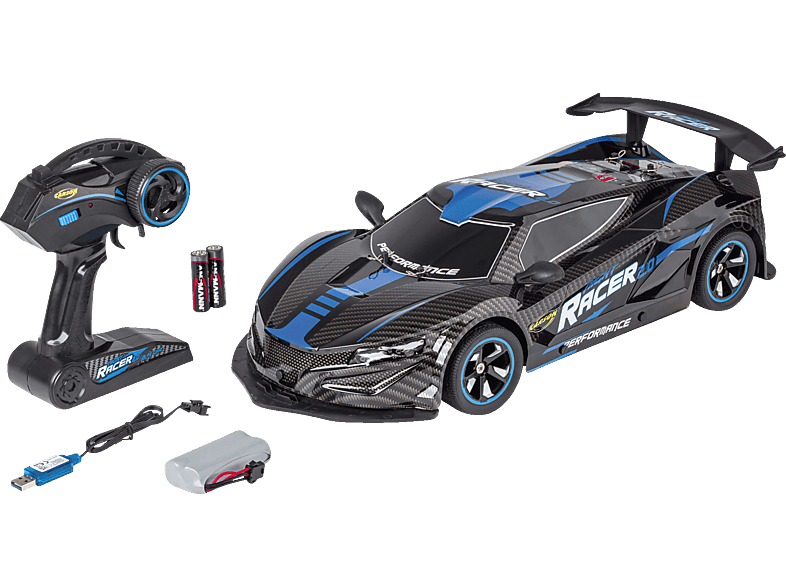 CARSON 1:10 Night Racer 2.0 2.4G 100% RTR blau R/C Spielzeugauto, Mehrfarbig von CARSON