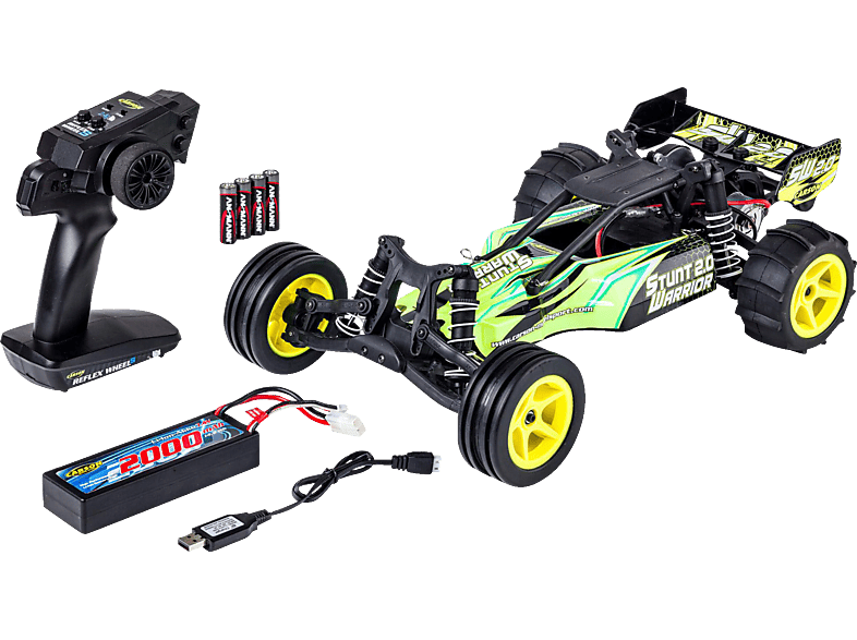 CARSON 1:10 Stunt Warrior 2.0 2.4GHz 100% RTR, ferngesteuertes Fahrzeug R/C Spielzeugauto, Grün/ Gelb von CARSON