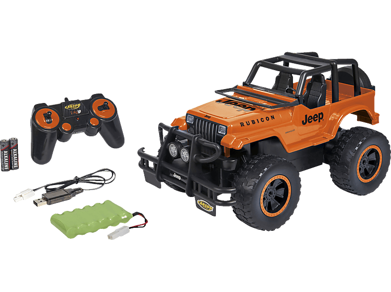 CARSON 1:12 Jeep Wrangler 2.4G 100% RTR orange R/C Spielzeugauto, Mehrfarbig von CARSON