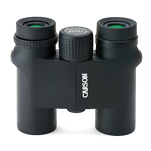 Carson 10x25 Standard Fernglas der Baureihe VP – absolut wasserdicht und unempfindlich gegen Beschlagen, 10x25mm Compact-Size von Carson