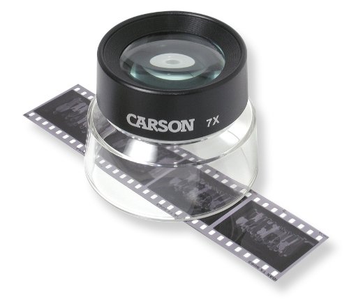 Carson LumiLoupe 7x Standlupe ideal zur Betrachtung von Münzen, Briefmarken, Fotos, Miniaturen, Dias, Elektronik (LL-77) von CARSON