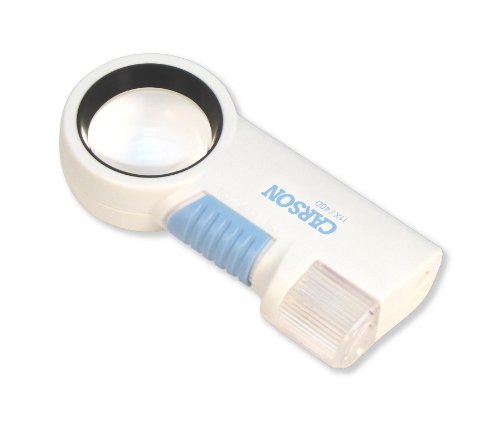 Carson MagniFlash asphärische 11x Lupe mit LED und Taschenlampenfunktion (CP-40) von CARSON