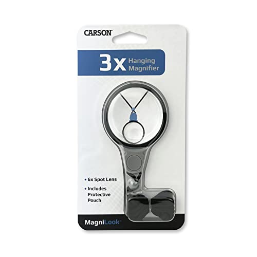 Carson MagniLook 3x Umhängelupe mit 6x Spotlinse (LK-10) von CARSON