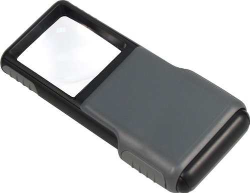 Carson MiniBrite Taschenlupe mit asphärischer Linse und Schutzabdeckung in der Vergrößerung 5x – im Viererpack von CARSON