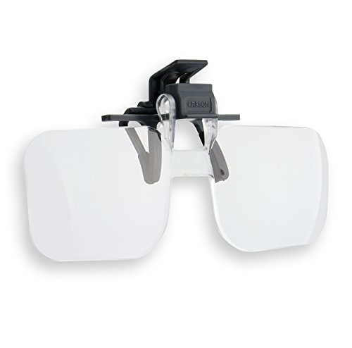 Carson OD-10 Clip & Flip 1,5x Aufsatzlupe für Brillen 1.5x (+2.25 Dioptrien) von Carson