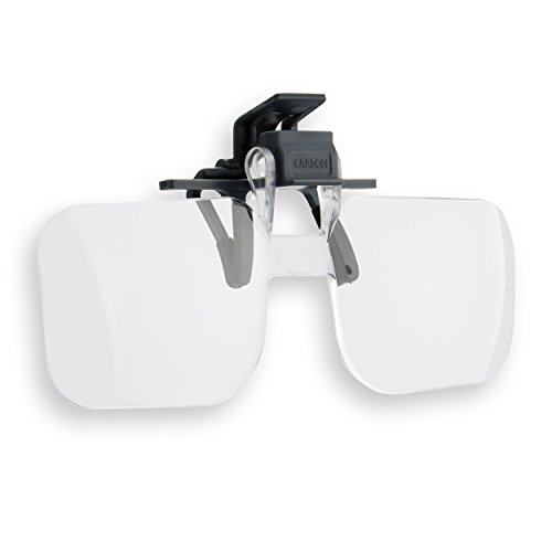 Carson OD-14 Clip & Flip 2x Aufsatzlupe für Brillen, 2x (+4.00 Dioptrien) von Carson