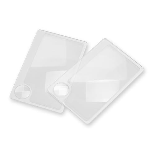 Carson Wallet Twin Pack Mag kreditkartengroße 2,5x Lupe mit 6x Spotlinse im Zweierpack (WM-01) von Carson