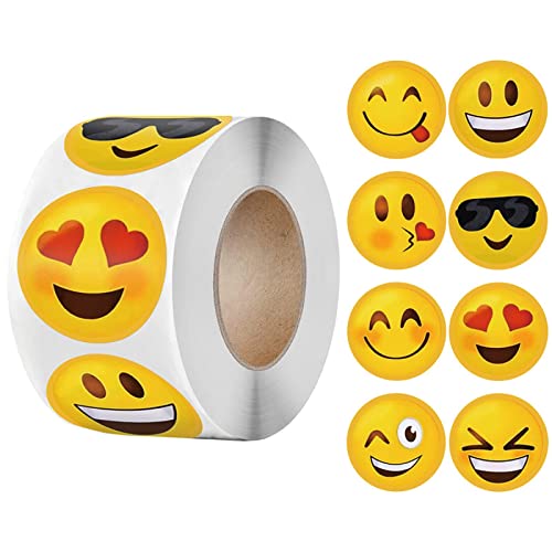 500 StüCk Runde Kinder Smiley-Aufkleber Lehrer Ermutigender Sticker,Belohnungs Etiketten,Motivationsaufkleber FüR Kinder In 8 Designs Gelb 500 StüCk Runde Kinder Smiley-Aufkleber Lehrer Ermutigender Sticker,Belohnungs Etiketten,Motivationsaufkleber FüR Kinder In 8 Designs Gelb von CARTJEK