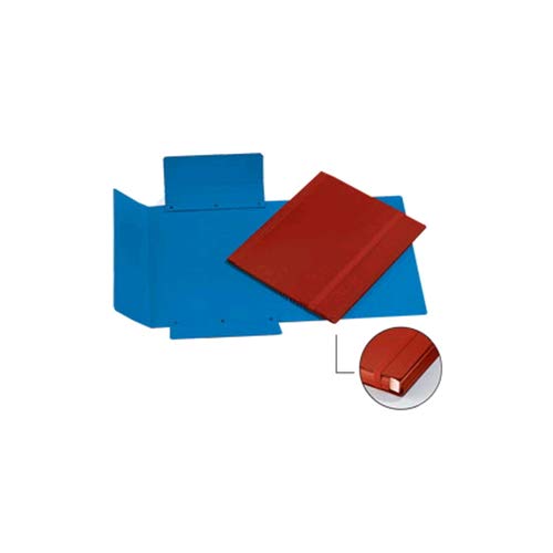 Ordner mit Gummizug Prespan Rücken 4 cm Gummiband blau 26 x 34 cm 1 Stück von CARTOTECNICA DEL GARDA