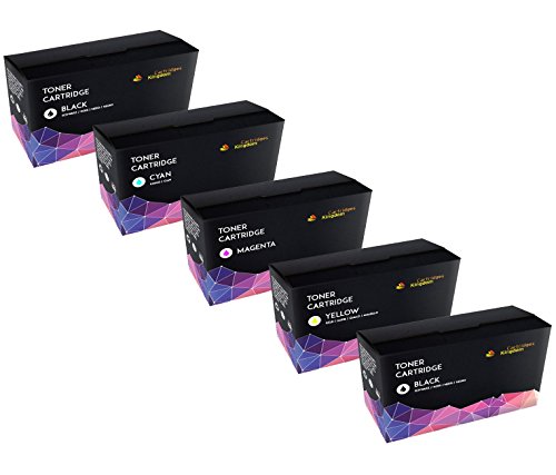 5-er Set Premium Toner kompatibel für Lexmark CX410de, CX410dte, CX410e, CX510de, CX510dew, CX510dhe, CX510dthe | 802HK 80C2HK0 802HC 80C2HC0 802HM 80C2HM0 802HY 80C2HY0 von CARTRIDGES KINGDOM