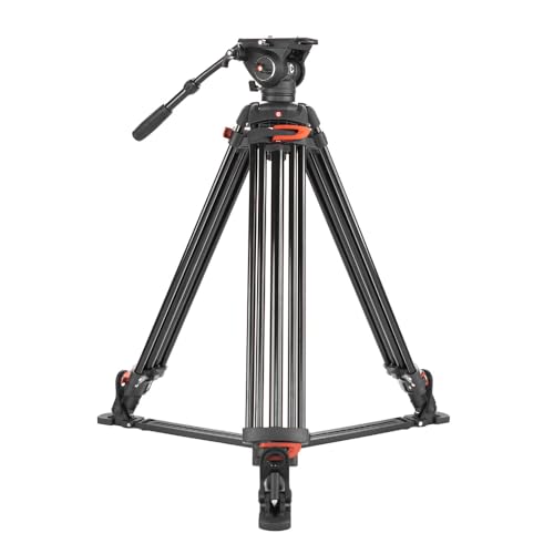 Caruba Videostar 188 Pro Stativ - Robustes, stabiles und vielseitiges Videostativ für eine präzise Kamerapositionierung - Schnellverschluss 1/4'' Schraube - maximale Belastung 15kg von CARUBA