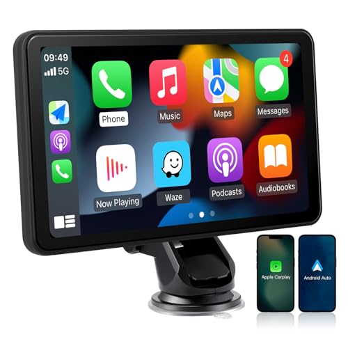 Wireless Apple CarPlay & Android Auto, CARabc 7 inch Touchscreen Car Play Autoradio mit GPS Nachrüsten Car Radio, Android Kabellos Car Stereo, Siri/Bluetooth/FM/AUX, Airplay von CARabc