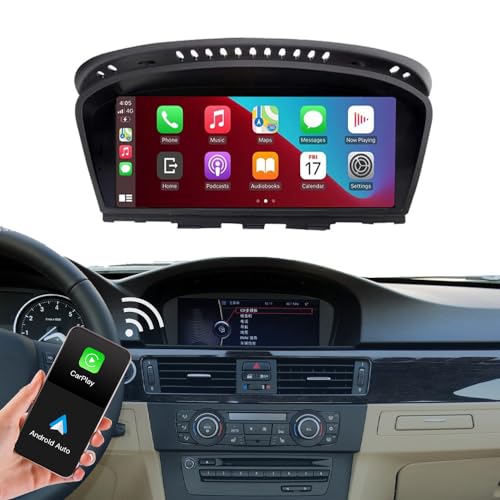 Wireless Carplay & Android Auto, für 2010-2012 BMW 3,5 Series CIC System E60/E63/E64/E90/E91/E92/E93, 8.8-Zoll Linux Auto-Stereo-Empfänger mit 1920 * 720 Touchscreen Autoradio-Empfänger von CARabc