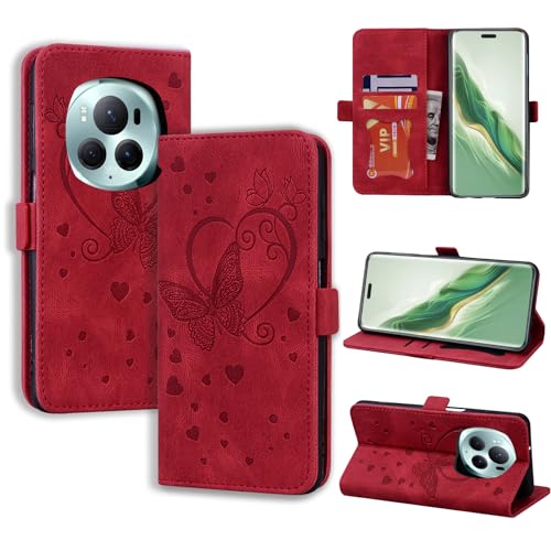 CASAFUNY Handyhülle für Honor Magic6 Pro Hülle, PU Leder Tasche Cover Lederhülle für Magic 6 Pro Wallet Kartenfach Stoßfest Flip Case Magnetisch Klapphülle Schutzhülle für Honor Magic6 Pro, rot CASAFUNY Handyhülle für Honor Magic6 Pro Hülle, PU Leder Tasche Cover Lederhülle für Magic 6 Pro Wallet Kartenfach Stoßfest Flip Case Magnetisch Klapphülle Schutzhülle für Honor Magic6 Pro, rot von CASAFUNY