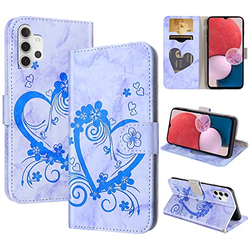 CASAFUNY Handyhülle für Samsung Galaxy A13 4G Hülle Tasche PU Leder Flip Case Brieftasche Kartenfach Klapphülle Handytasche Case Schutzhülle für Samsung Galaxy A13 4G, Blau von CASAFUNY