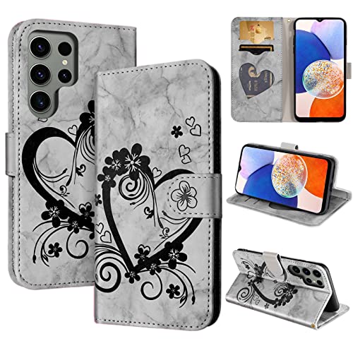 CASAFUNY Handyhülle für Samsung Galaxy A14 5G, Hülle Tasche PU Leder Flip Case Brieftasche Kartenfach Klapphülle Handytasche Case Schutzhülle für Samsung Galaxy A14 5G, Schwarz von CASAFUNY