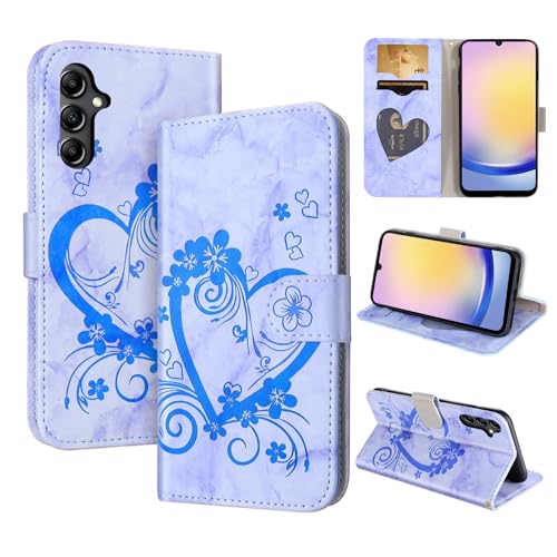 CASAFUNY Handyhülle für Samsung Galaxy A25 5G Hülle Tasche PU Leder Flip Case Brieftasche Kartenfach Klapphülle Handytasche Case Schutzhülle für Samsung Galaxy A25, Blau von CASAFUNY