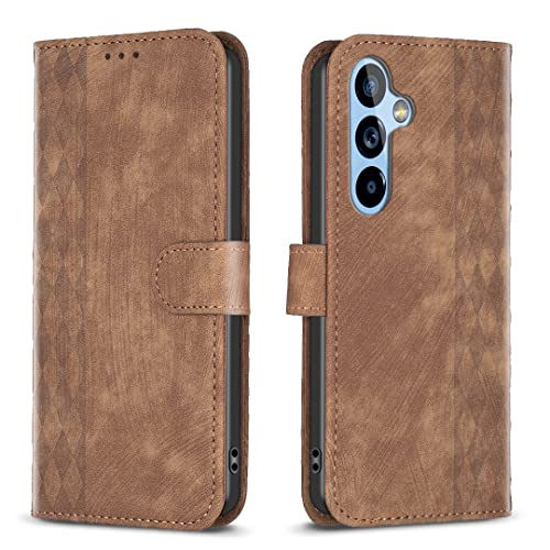 CASAFUNY Handyhülle für Samsung Galaxy A54 Hülle Leder Klapphülle für Samsung A54 5G Klappbar Flip Wallet Case Cover mit Kartenfach Magnet Ständer Handytasche Schutzhülle für Samsung Galaxy A54, Braun von CASAFUNY