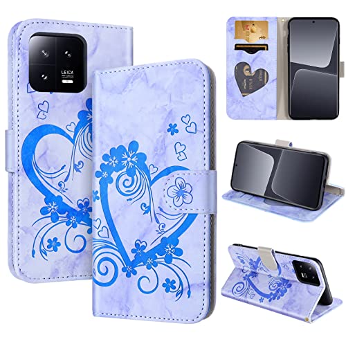 CASAFUNY Handyhülle für Xiaomi 13 Pro Hülle Tasche PU Leder Flip Case Brieftasche Kartenfach Klapphülle Handytasche Case Schutzhülle für Xiaomi 13 Pro 5G, Blau von CASAFUNY