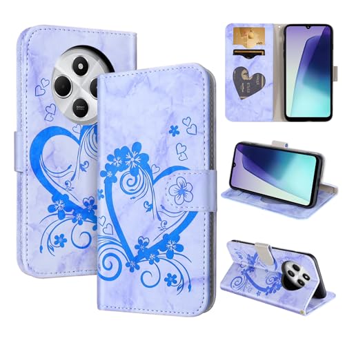 CASAFUNY Handyhülle für Xiaomi Redmi 14C Hülle Tasche PU Leder Flip Case Redmi 14C Brieftasche Kartenfach Klapp hülle Handytasche Case Schutzhülle für Xiaomi Redmi 14C - Blau von CASAFUNY