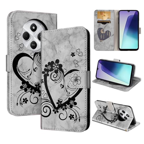 CASAFUNY Handyhülle für Xiaomi Redmi 14C Hülle Tasche PU Leder Flip Case Redmi 14C Brieftasche Kartenfach Klapp hülle Handytasche Case Schutzhülle für Xiaomi Redmi 14C - Schwarz von CASAFUNY