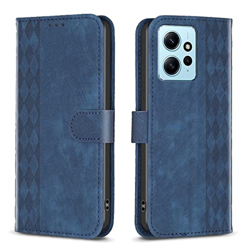 CASAFUNY Handyhülle für Xiaomi Redmi Note 12 4G Hülle Leder Klapphülle für Redmi Note 12 4G Klappbar Flip Wallet Case Cover mit Kartenfach Handytasche Schutzhülle für Xiaomi Redmi Note 12 4G, Blau von CASAFUNY