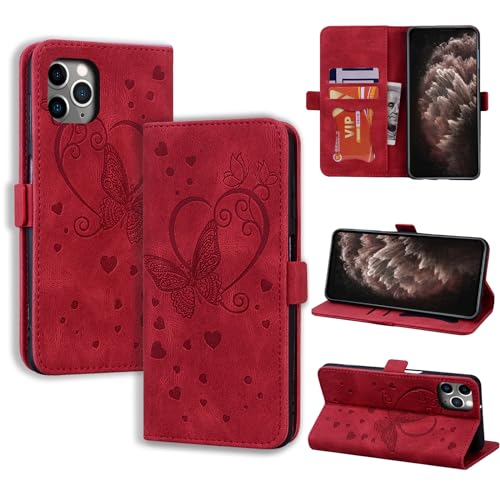 CASAFUNY Handyhülle für iPhone 11 Pro Max Hülle, PU Leder Tasche Cover mit Kartenfach Flip Case Magnetisch Klapphülle Schutzhülle für iPhone 11 Pro Max 6,5 Zoll 2019, rot CASAFUNY Handyhülle für iPhone 11 Pro Max Hülle, PU Leder Tasche Cover mit Kartenfach Flip Case Magnetisch Klapphülle Schutzhülle für iPhone 11 Pro Max 6,5 Zoll 2019, rot von CASAFUNY