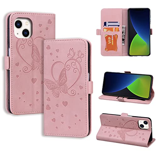 CASAFUNY Handyhülle für iPhone 14 Hülle, PU Leder Tasche Cover mit Kartenfach Flip Case Magnetisch Klapphülle Schutzhülle für iPhone 14 6,1 Zoll 2022, Rosa CASAFUNY Handyhülle für iPhone 14 Hülle, PU Leder Tasche Cover mit Kartenfach Flip Case Magnetisch Klapphülle Schutzhülle für iPhone 14 6,1 Zoll 2022, Rosa von CASAFUNY