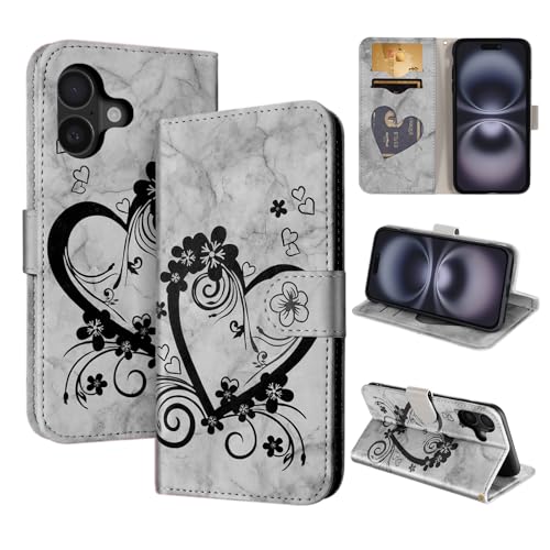 CASAFUNY Handyhülle für iPhone 16 Hülle Tasche PU Leder Flip Case Brieftasche Kartenfach Klapphülle Handytasche Case Schutzhülle für iPhone 16, Schwarz CASAFUNY Handyhülle für iPhone 16 Hülle Tasche PU Leder Flip Case Brieftasche Kartenfach Klapphülle Handytasche Case Schutzhülle für iPhone 16, Schwarz von CASAFUNY