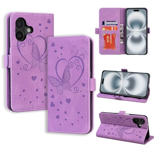 CASAFUNY Handyhülle für iPhone 16 Plus Hülle, PU Leder Tasche Cover mit Kartenfach Flip Case Magnetisch Klapphülle Schutzhülle für iPhone 16 Plus, Violett CASAFUNY Handyhülle für iPhone 16 Plus Hülle, PU Leder Tasche Cover mit Kartenfach Flip Case Magnetisch Klapphülle Schutzhülle für iPhone 16 Plus, Violett von CASAFUNY