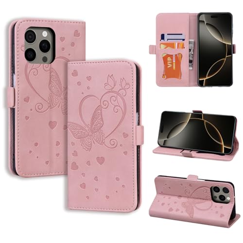 CASAFUNY Handyhülle für iPhone 16 Pro Hülle, PU Leder Tasche Cover mit Kartenfach Flip Case Magnetisch Klapphülle Schutzhülle für iPhone 16 Pro, Rosa CASAFUNY Handyhülle für iPhone 16 Pro Hülle, PU Leder Tasche Cover mit Kartenfach Flip Case Magnetisch Klapphülle Schutzhülle für iPhone 16 Pro, Rosa von CASAFUNY
